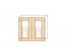 Модульная кухня София Класика шпон верх 80 витрина (СОКМЕ)