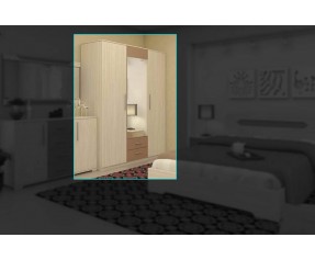 Модульная Спальня Сандра Шкаф 3Д (СОКМЕ)