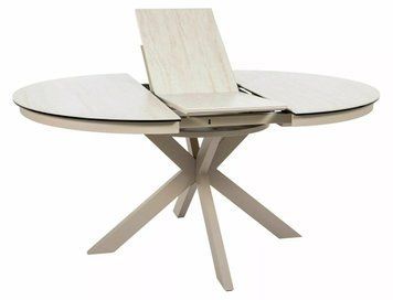 Стіл PORTO CERAMIC 120(160)*120 бежевий травертин/кашемір 13354 фото