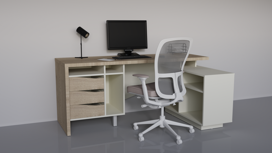 CONNECT 2 R SK стіл письмовий 1800*786 дуб кремона котта/стоун бейж 12662 фото