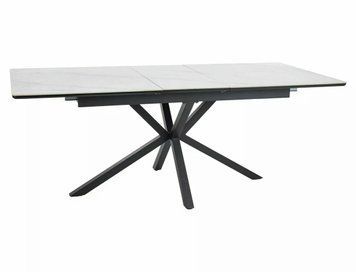 Стіл LOGAN CERAMIC 160(200)*90 білий/чорний мат 11243 фото