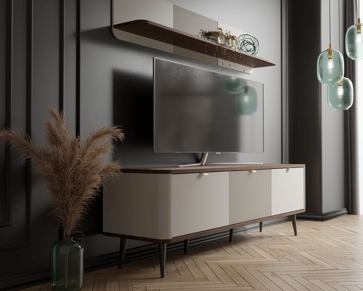 Тумба під телевізор MARLY REG 14 кашемір/горіх 12699 фото