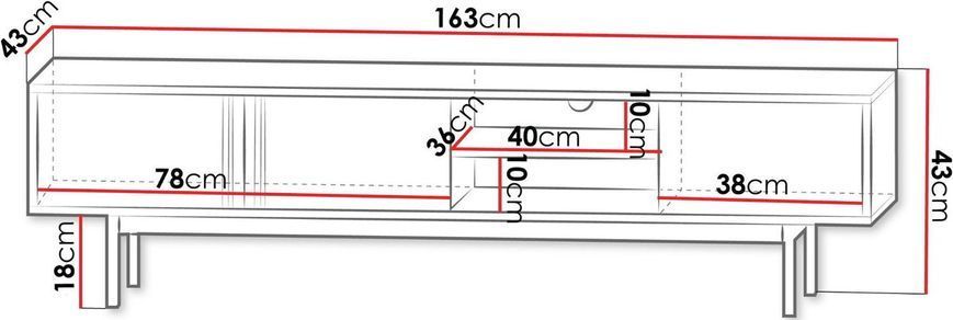Тумба під телевізор ALSY REG 9 антрацит/дуб олійний 12534 фото