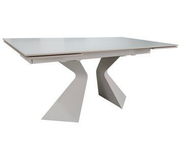 Стіл LAURA CERAMIC 160(240)*90 білий мат/білий 12419 фото