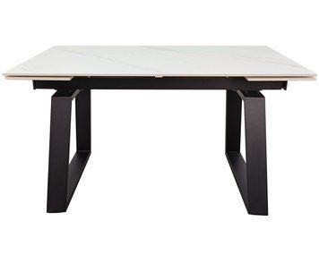 Стіл BERNARD CERAMIC 140(200)*90 білий мат/чорний 12420 фото