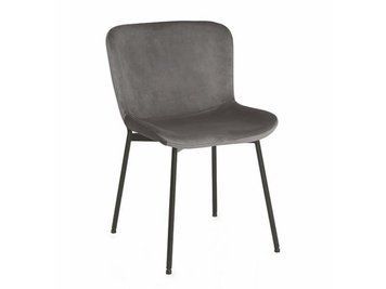 Стілець COLBY VELVET чорний каркас/сірий BL.14 10014 фото