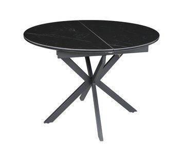 Стіл GENEWA CERAMIC 105(140)*105 стіл чорний 12731 фото