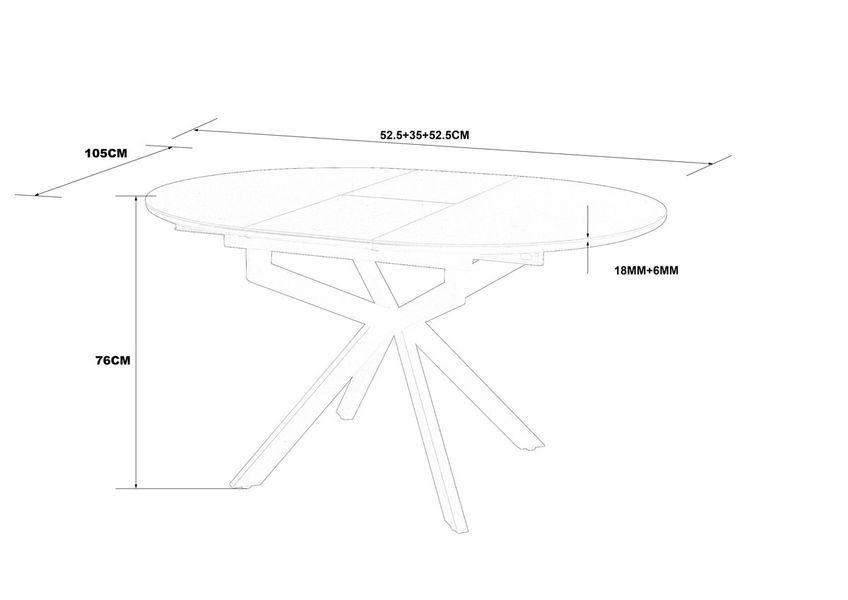 Стіл GENEWA CERAMIC 105(140)*105 стіл чорний 12731 фото