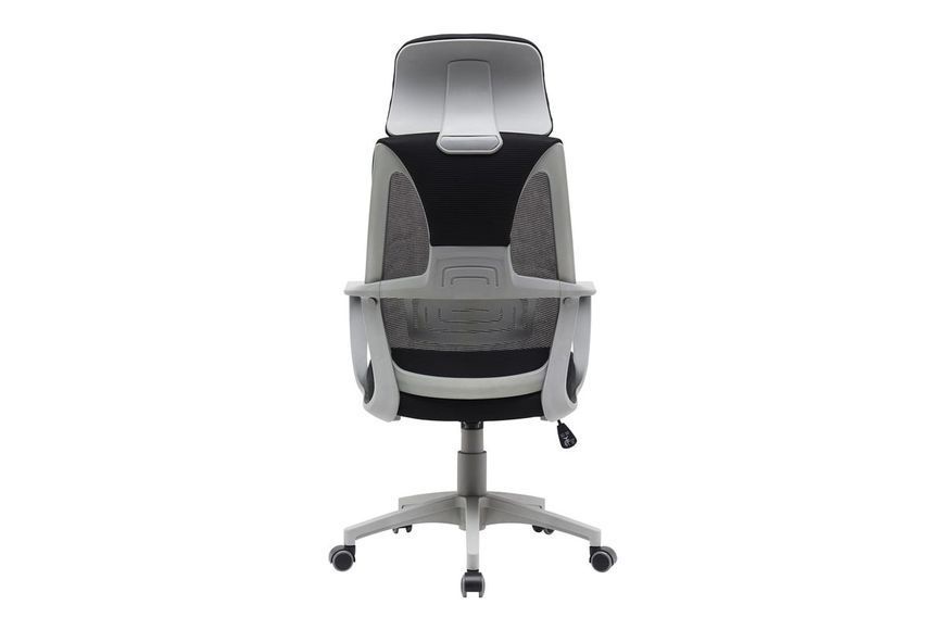 Крісло поворотне Q-095 чорне/сірий каркас 10511 фото