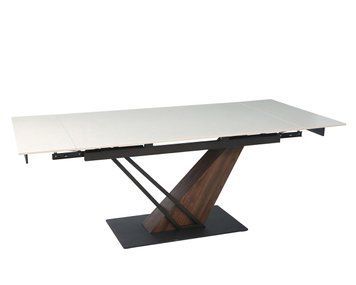 Стіл FERNANDO CERAMIC 140(200)*90 бежевий мат/темний горіх 13018 фото