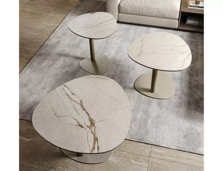 Журнальний столик CIAO C CERAMIC беж AMAZONIA/кашемір 50*50 13127 фото