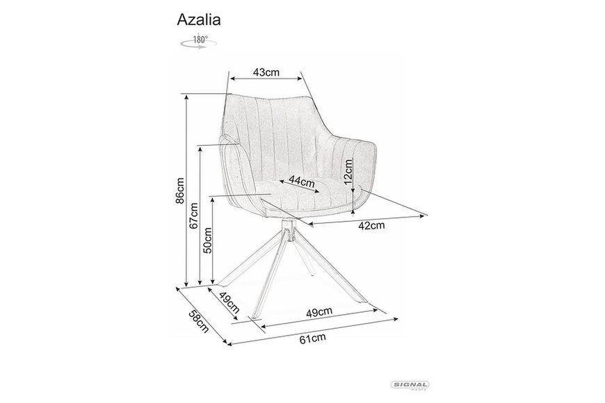 Стілець AZALIA BREGO чорний каркас/св.беж 31 10693 фото