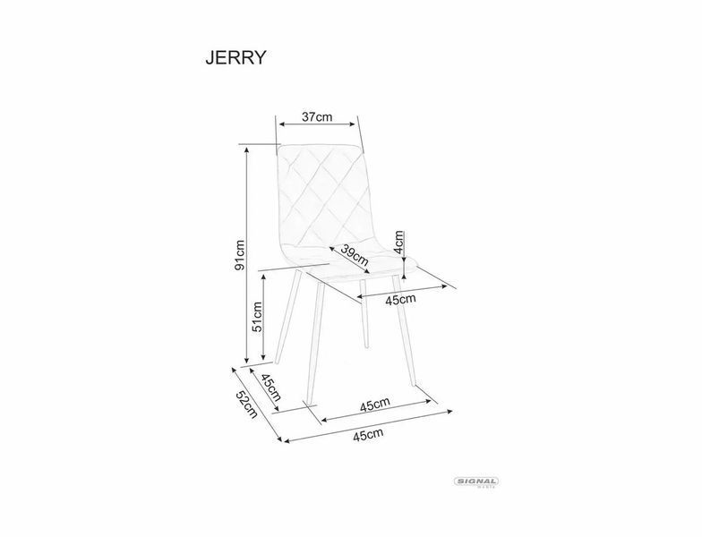 Стілець JERRY BREGO кашемір каркас/світлий беж 31 13185 фото