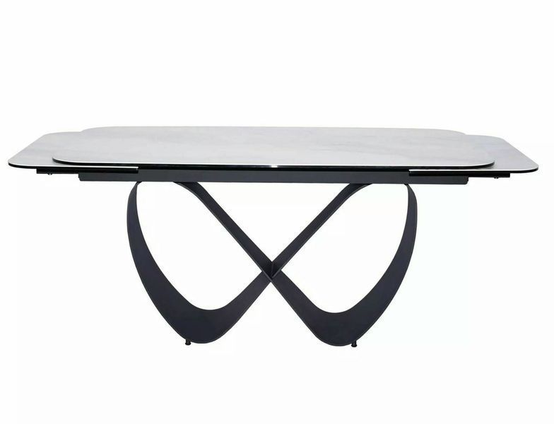 Стіл INFINITY CERAMIC 160(240)*95 білий NATURE CLOUD/чорний 11191 фото