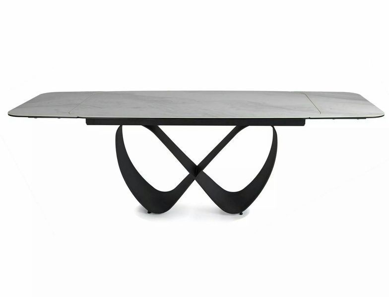 Стіл INFINITY CERAMIC 160(240)*95 білий NATURE CLOUD/чорний 11191 фото
