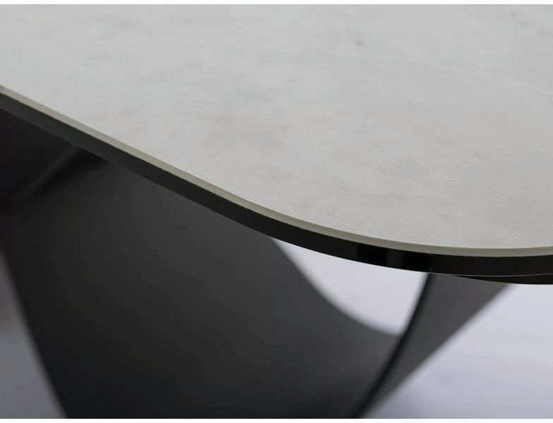 Стіл INFINITY CERAMIC 160(240)*95 білий NATURE CLOUD/чорний 11191 фото