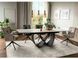 Стіл INFINITY CERAMIC 160(240)*95 білий NATURE CLOUD/чорний 11191 фото 2
