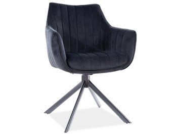 Стілець AZALIA VELVET чорний каркас/чорний BL.19 4062 фото