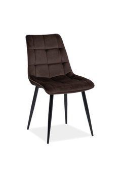 Стілець CHIC VELVET чорний каркас/коричневий BL.48 5130 фото