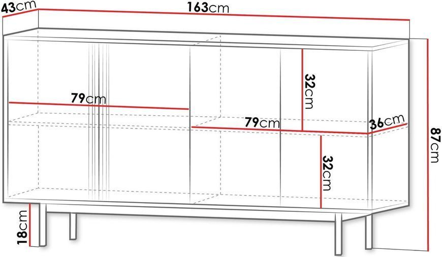 Комод ALSY REG 6 антрацит/світлий беж 12537 фото