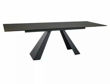 Стіл SALVADORE CERAMIC 160(240)*90 коричневий OSSIDO BRUNO/чорний мат 11361 фото