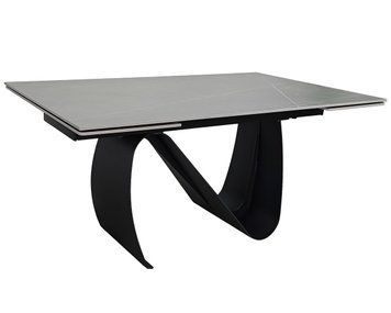 Стіл JULIAN CERAMIC 160(240)*90 сірий мат/чорний 12395 фото