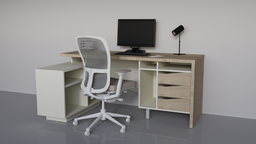 CONNECT 2 L SK стіл письмовий 1800*786 дуб кремона котта/стоун бейж 12661 фото