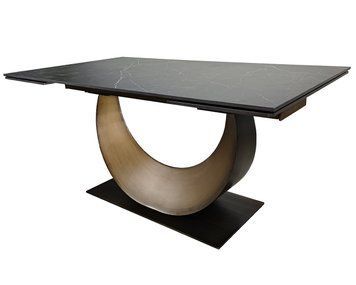 Стіл AMELIA CERAMIC 160(240)*90 стіл чорний мат/бронзовий 12401 фото