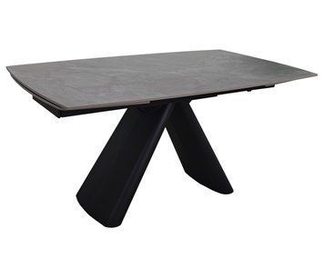 Стіл GREYSON CERAMIC 160(240)*90 сірий мат/чорний 12403 фото